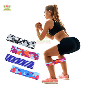 ชุดยางยืดออกกำลังกายสำหรับบริหารสะโพกผู้หญิง แบบวงกลม กว้าง กันลื่น สำหรับออกกำลังกายกล้ามเนื้อก้น ทำจากโพลีเอสเตอร์คุณภาพสูง - Product Image 2