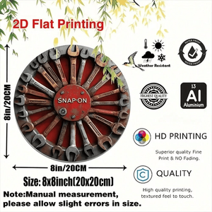 CIFbuy Ghirlanda Rotonda Vintage in Metallo, Decorazione per Angolo Caffè in Cucina, per Servizio di Ritiro Temu su TikTok - Product Image 5