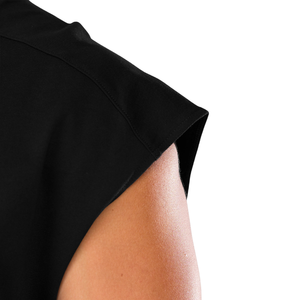 Débardeur noir sans manches pour homme, coupe oversize, pour la gym, l'entraînement, le fitness, le streetwear, OEM en gros - Product Image 3