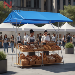 Cubierta Impermeable Económica para Puesto de Mercado, Lona Ligera para Exteriores, Cubierta para Puesto Temporal, Uso para Pequeños Negocios - Product Image 4