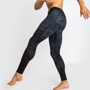 Leggings Deportivos de Compresión para Hombre, Hechos de Spandex/Poliéster, con Logotipo Personalizado OEM, Venta al Por Mayor - Product Image 3