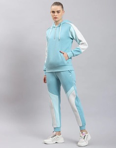 New Arrival Lightweight Color Blocking Hooded Tracksuit For winter Vintage Cropped Hoodie & Mid Elastic Waist <b>Trouser</b> Tracksuit - Product Image 3