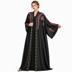 Embroidered Dubai Style <b>Abaya</b> for Women – Elegant Muslimah Dress Premium Embroidery Open <b>Abaya</b> – Modern Islamic Wear for - Product Image 3