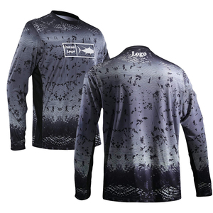 เสื้อตกปลาแขนยาวผู้ชาย ป้องกันแสงแดด UPF 50 ผลิตจากโพลีเอสเตอร์ 100% น้ำหนักเบา แห้งเร็ว ระบายอากาศได้ดี เหมาะสำหรับกิจกรรมกลางแจ้ง - Product Image 2