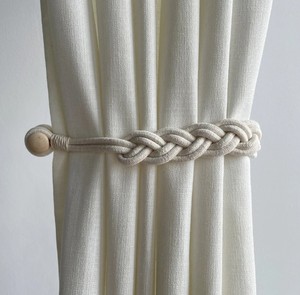 Cotton <b>Curtain</b> Ties, <b>Curtain</b> Ties, <b>Curtain</b> Ties With Magnets, Cotton Linen Straps. - Product Image 3