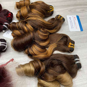 Extensions de cheveux bouclés à la vapeur couleur piano, prix de gros, 100 % cheveux humains vietnamiens, 100 grammes par paquet - Product Image 5