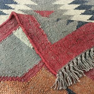 ตกแต่งขนาดเล็ก2x3พรมขนสัตว์และปอกระเจาพรม kilim หรือพรมเหมาะสำหรับแขวนผนังหรือใช้ในการเข้า - Product Image 5