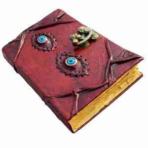 Libro de Hocus Pocus con borde de cubierta de hechizo Tamaño B6 Cuadernos de papel vintage Cuadernos de bocetos Diario Decoraciones de Halloween Cerradura incluida - Product Image 1