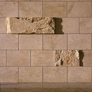 Dalle de pierre en travertin gris argenté naturel, de haute qualité, polie, marbre moderne pour plans de travail, comptoirs, murs et sols - Product Image 1
