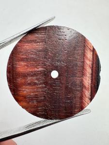 Esfera de Reloj de Piedra Ojo de Tigre Rojo Natural K Gems, 27 mm, 0.70 mm de Grosor, Clásica, Elegante, Vintage, de Lujo, Componente con Orificio Central de 2 mm - Product Image 2