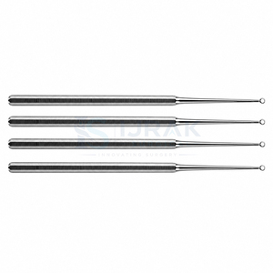 Curetas Buck Ear de 6.5 pulgadas, afiladas y romas, rectas y curvas, instrumentos quirúrgicos ORL - Product Image 2