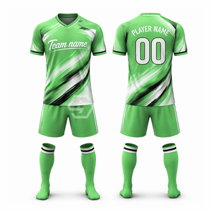 Maillot de foot personnalisé en sublimation, 100% polyester, séchage rapide, anti-transpiration, unisexe adulte, antibactérien, nom d'équipe - Product Image 4
