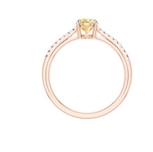 Bague de fiançailles en saphir jaune pour femme or 14K/18K personnalisée OEM ODM IGI certifiée en gros en vrac acheter des bijoux fins pour les mariages - Product Image 4