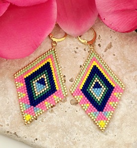 Pendientes de Cuentas Hechos a Mano de Alta Calidad, Estilo Artesanal, Color Sólido, Artículo de Fábrica al por Mayor - Product Image 1