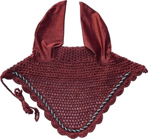 Pakistan Crafted Crochet <b>Fly</b> Veil Elegant Equestrian Horse Ear Bonnet Lightweight Washable and Breathable Design Ear Bonnet - Product Image 2