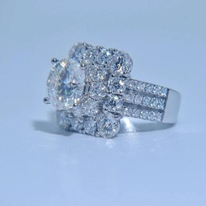 High Quality Diamond Engagement Wedding <b>Fine</b> <b>Rings</b> VVS Diamond IGI Certified Women's S925 Silver Customized Size Diamond <b>Ring</b> - Product Image 1