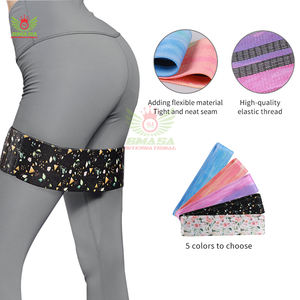 ชุดยางยืดออกกำลังกายสำหรับบริหารสะโพกผู้หญิง แบบวงกลม กว้าง กันลื่น สำหรับออกกำลังกายกล้ามเนื้อก้น ทำจากโพลีเอสเตอร์คุณภาพสูง - Product Image 5