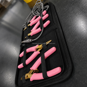Wholesale Pink Permanent Jewelry Making Kit Flush <b>Cutter</b> Long Nose Short Nose Grounded Pliers Factory Direct - Product Image 5