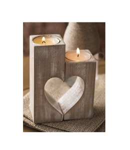 Rustic Natural Wood <b>Tealight</b> <b>Candle</b> <b>Holder</b> Round for Home Decor Birthday Christmas Party Use - Product Image 2