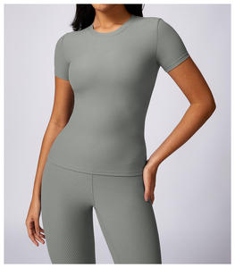 T-shirts de sport respirants et légers à manches courtes pour femmes, séchage rapide, grandes tailles, décontractés, coupe courte - Product Image 5