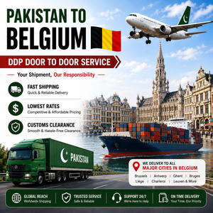 Service d'expédition du Pakistan vers la Belgique |   Fret aérien et maritime |   Livraison de marchandises porte à porte - Product Image 1
