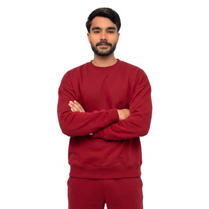 Sweat-shirt unisexe sur mesure en gros, coupe ample avec épaules tombantes et molleton épais, pour les marques américaines - Product Image 3
