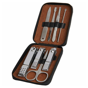 Kit de manucure et pédicure avec outils complets pour le soin des ongles dans un étui portable en cuir PU pour homme et femme, kit de manucure de luxe - Product Image 1