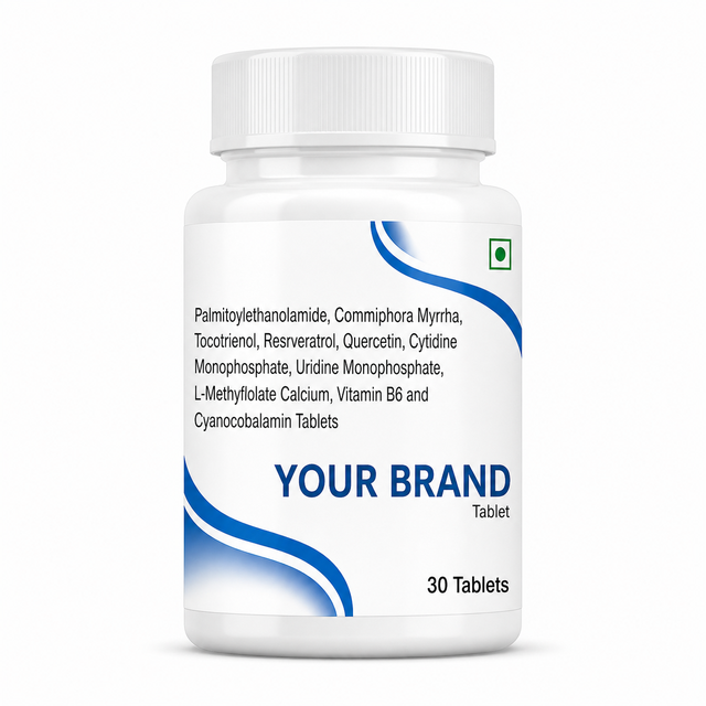Custom Logo Palmitoylethanolamide Commiphora Myrrha Health Supplement Tablets for Adult Joint Comfort and Wellness Support