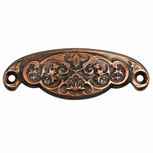 Antique Cast Iron Drawer Pull Handle | Ornate Vintage Cabinet Handle for Furniture Chest Cupboard Wardrobe Kitchen Hotel Fitting - Product Image 1