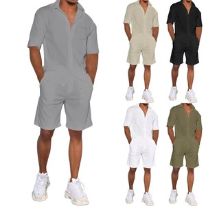 Ensemble de luxe personnalisé en lin 2 pièces pour homme – Nouvelle collection d'été décontractée : Chemises boutonnées et shorts respirants et confortables - Product Image 6