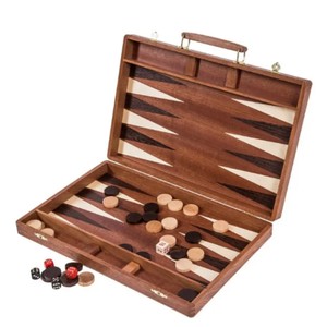 Juego de Backgammon de Madera de Lujo, Juego de Mesa Plegable Vintage con Incrustaciones, Juego de Backgammon y Ajedrez de Viaje, Juguetes Clásicos de Madera - Product Image 4
