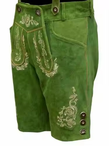 Shorts en cuir véritable bavarois ZASSON SPORTS, modèle unisexe pour l'Oktoberfest, personnalisables avec votre propre marque, référence ZSF-Bjj-9047 - Product Image 6
