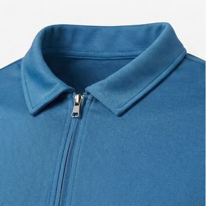 High Quality Men's Summer Golf <b>Polo</b> T-Shirt Slim Fit Breathable Polyester Short Sleeve <b>Zip</b> <b>Up</b> Cotton Plus Size Shirts - Product Image 4