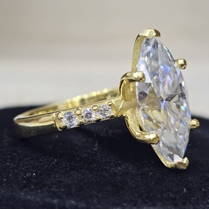 แหวนเพชรมอยส์ซอไนต์แท้925เงินสเตอริงแหวนอัญมณีทันสมัย - Product Image 5