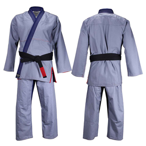 Uniforme de Judo Personalizado, Gris, de Algodón, Unisex para Adultos, Kit de Ropa Resistente para Artes Marciales - Product Image 1