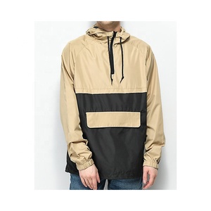 Chaqueta Cortavientos de Alta Calidad para Hombre, Súper Suave, con Cuello Alto y Decoración Bordada, Estilo Anorak en Color Caqui y Negro - Product Image 4