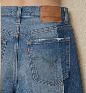 Jupe longue en jean taille haute pour femme, coupe trapèze, couleur unie, boutonnée sur le devant, décontractée, coupe ample, en tissu de coton délavé, style printemps - Product Image 3