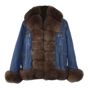 Wholesale Premium Women Denim <b>Jacket</b> Y2K Street Style Eco-Friendly 3D Embroidery Oversized Cropped Vintage Light Breathable Belt - Product Image 6