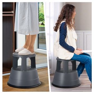 330 Lbs Capacity <b>Step</b> <b>Stool</b> with Non-Slip Rubber Platform for Kitchen Furniture - Product Image 2
