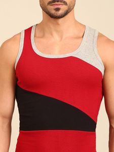 เสื้อกล้ามออกกำลังกายสำหรับผู้ชาย ผลิตจากผ้าคอตตอนริบเนื้อนุ่มแบบริงสปัน ผู้ผลิตขายส่งจากอินเดีย - Product Image 3