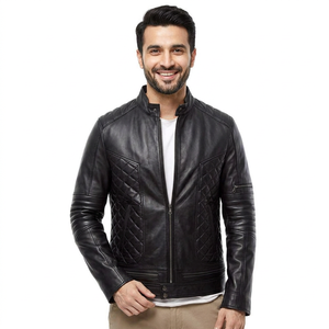 Veste en cuir tendance pour homme, prix de gros, qualité supérieure, coupe ajustée, design personnalisé. - Product Image 6