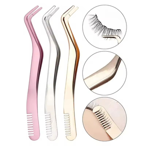 Pince à cils 3D professionnelle en acier inoxydable antistatique et non magnétique pour extensions de cils (1 pièce) - Product Image 5