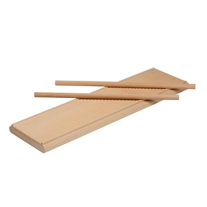 Planche à pâtes en bois avec rouleau à pâtisserie, outil de cuisine écologique pour la préparation de pâtes fraîches faites maison à bas prix - Product Image 2