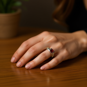 <b>Garnet</b> Fashion <b>Ring</b> (3.0 Grams) - Product Image 3