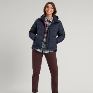 Vestes matelassées hybrides imperméables de haute qualité pour femmes, grandes tailles, avec capuche, pour l'extérieur, vente en gros, OEM - Product Image 2