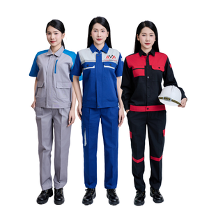 FACTORY PRICE Quick Dry Anti-Wrinkle Uniform Custom style Set Workwear Factory Worker Electrician Clothes Logo FMF manufacturers - Product Image 3