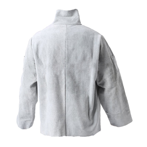 Veste en cuir de soudeur unisexe de qualité supérieure, résistante à la chaleur, ignifuge, antistatique, vêtements de travail de sécurité industrielle certifiés CE - Product Image 3