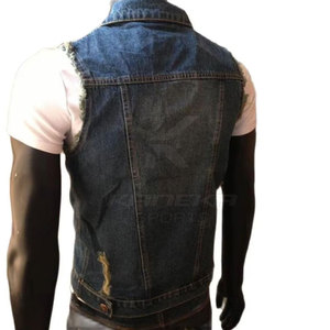 Chaleco de Mezclilla para Hombre, Invierno, 100% Algodón, Transpirable, Ecológico, Servicio OEM, Ropa de Moda para Exteriores, Alta Calidad, Nuevo Estilo - Product Image 3
