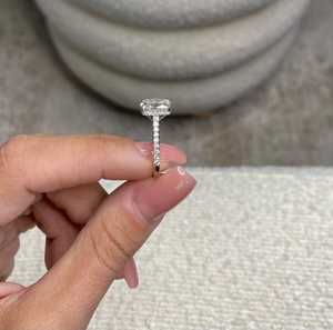 2.80 Carat Elongated Cushion Cut Lab Grown <b>Diamond</b> <b>Ring</b> for Women | Luxury Solitaire Engagement <b>Ring</b> - Product Image 2