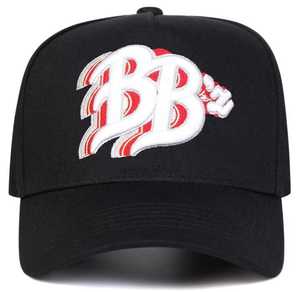 Black Resin <b>Baseball</b> <b>Cap</b> White Red Embroidered Logo Character Patch Unisex Street Style Casual Adjustable Animal Pattern Hat - Product Image 4